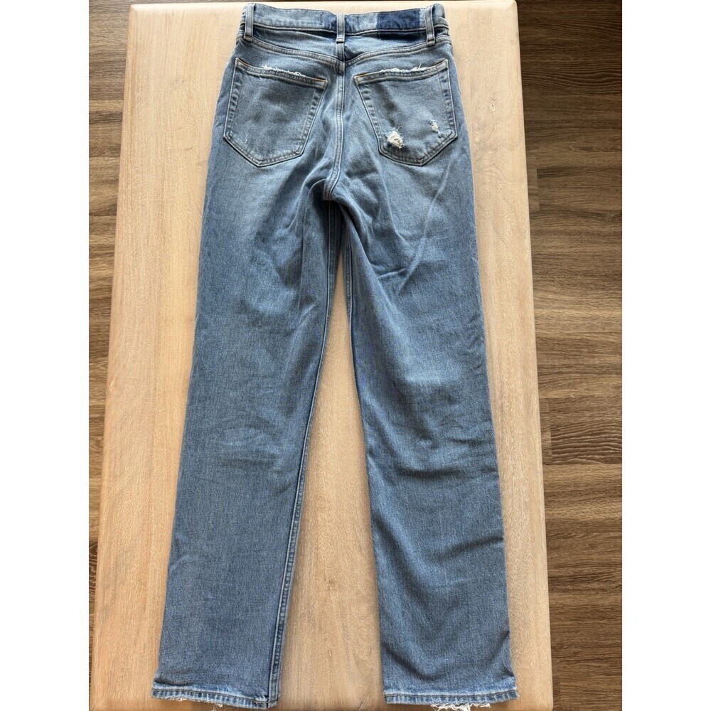 Abercrombie & Fitch The 90s Straight Ultra High Rise Criss Cross Waist Size 26 - Picture 4 of 5